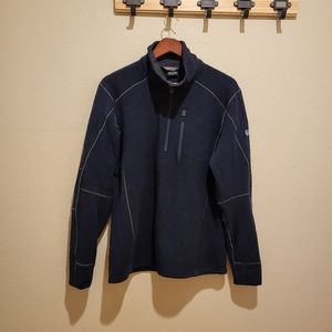 Kuhl Mens ASCENDYR 1/4 ZIP Pullover Fleece Navy Blue